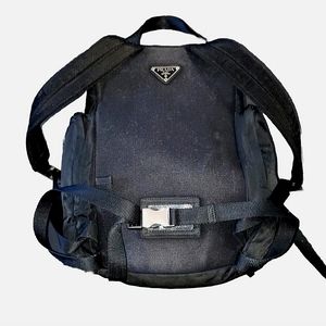 Vintage Prada Multi-Pocket Tessuto Nylon Backpack RARE